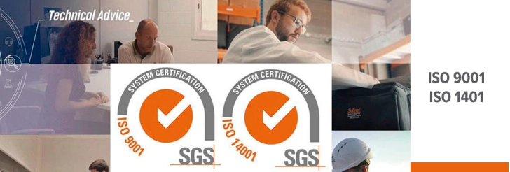 Hemos recibido la certificación ISO9001 y ISO14001