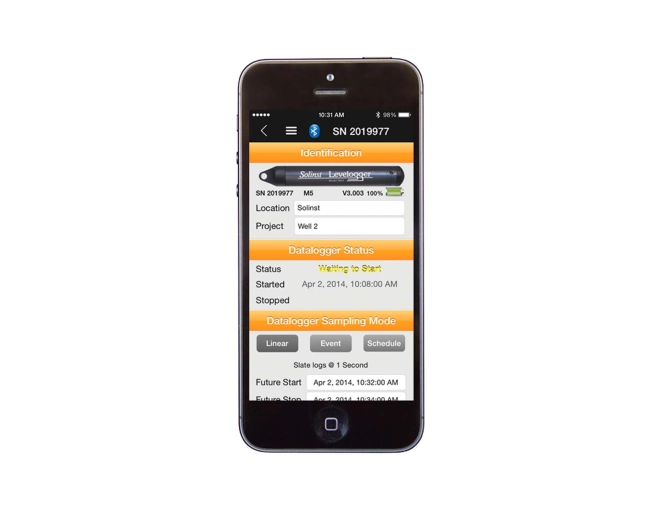 3001/3500 Levelogger 5 App Interface