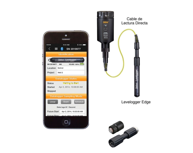 Interface d'application Levelogger 5 3001/3500