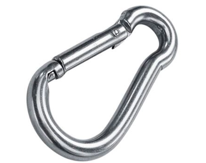 Kit de deux mousquetons inox et serre-câbles