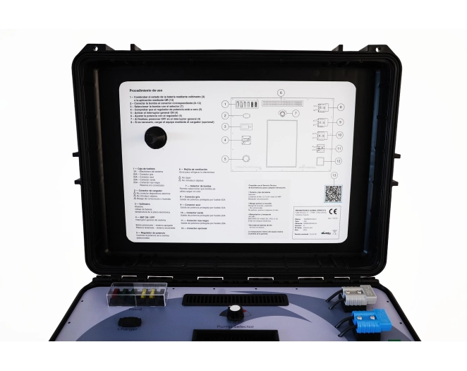 Portable battery system for powering and controlling 12V submersible water sampling pumps
