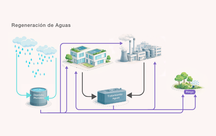 WATER REGENERATION AND REUSE CIRCUIT